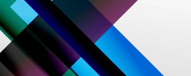 Gölge çizgileri, modern formlar, dikdörtgenler, kareler ve akışkan eğimlere sahip geometrik soyut arkaplanlar. Parlak renkli çizgiler serin arkaplanlar