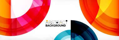 Yuvarlak şekiller, üçgenler ve daireler. Modern soyut arkaplan