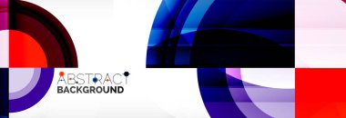 Yuvarlak şekiller, üçgenler ve daireler. Modern soyut arkaplan