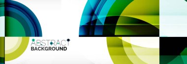 Yuvarlak şekiller, üçgenler ve daireler. Modern soyut arkaplan