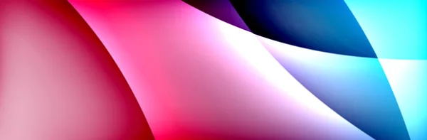 Fluid Gradient Neon Farbwellen, Vektor abstrakten Hintergrund — Stockvektor