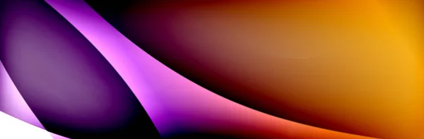 Fluid gradient neon barevné vlny, vektorové abstraktní pozadí — Stockový vektor