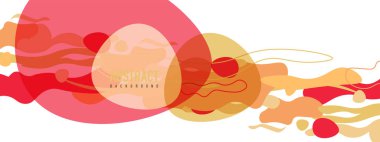 Moda sıvı biçimi, soyut tasarım şekilleri, pankartlar, broşürler, posterler, web iniş sayfaları, kapaklar veya pankartlar için dinamik vektör arkaplanı