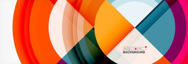 Yuvarlak şekiller, üçgenler ve daireler. Modern soyut arkaplan