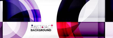 Yuvarlak şekiller, üçgenler ve daireler. Modern soyut arkaplan