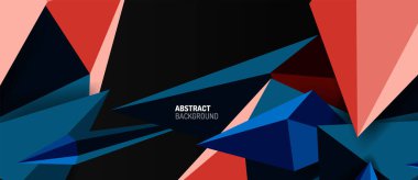 3d düşük poli soyut arka plan vektör çizimi