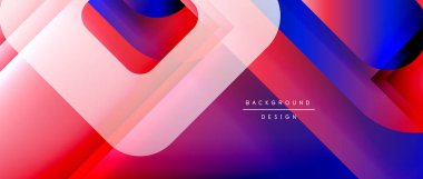 Çizgiler ve modern formlarla vektör geometrik arkaplan. Soyut yuvarlak şekiller, gölge ve ışık efektleri ile akışkan eğimli