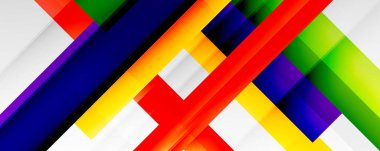 Gölge çizgileri, modern formlar, dikdörtgenler, kareler ve akışkan eğimlere sahip geometrik soyut arkaplanlar. Parlak renkli çizgiler serin arkaplanlar