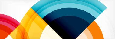 Yuvarlak şekiller, üçgenler ve daireler. Modern soyut arkaplan