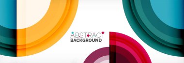 Yuvarlak şekiller, üçgenler ve daireler. Modern soyut arkaplan