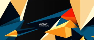 3d düşük poli soyut arka plan vektör çizimi