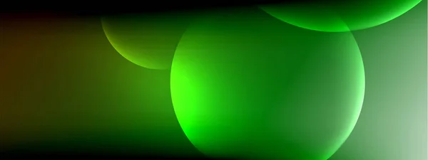 Sfondo vettoriale astratto cerchi bolla liquida sul gradiente fluido con ombre ed effetti di luce. Modelli di design lucidi per il testo — Vettoriale Stock