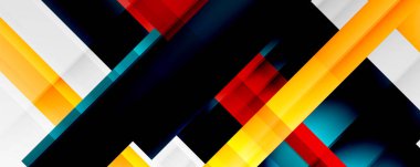 Gölge çizgileri, modern formlar, dikdörtgenler, kareler ve akışkan eğimlere sahip geometrik soyut arkaplanlar. Parlak renkli çizgiler serin arkaplanlar