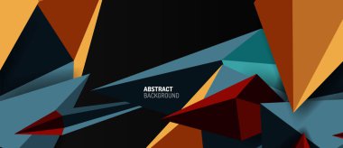 3d düşük poli soyut arka plan vektör çizimi