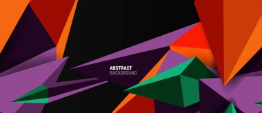 3d düşük poli soyut arka plan vektör çizimi