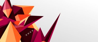 3d düşük poli soyut arka plan vektör çizimi