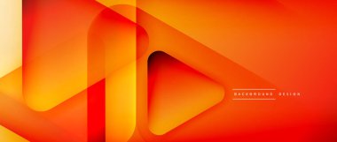 Üçgen geometrik soyut arkaplanı şekillendirir. Üç boyutlu gölge efektleri ve sıvı eğimleri. Metin mesajınız için modern üstüste bindirme formları duvar kağıdı