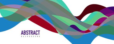 Akışkan dalga renkli soyut arkaplan. Dinamik renkli canlı vektör tasarımı