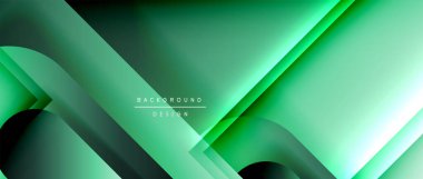 Çizgiler ve modern formlarla vektör geometrik arkaplan. Soyut yuvarlak şekiller, gölge ve ışık efektleri ile akışkan eğimli