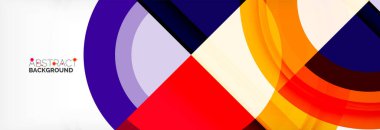 Yuvarlak şekiller, üçgenler ve daireler. Modern soyut arkaplan