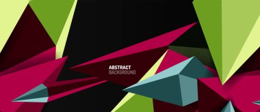 3d düşük poli soyut arka plan vektör çizimi