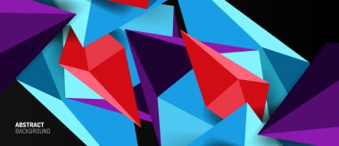 3d düşük poli soyut arka plan vektör çizimi