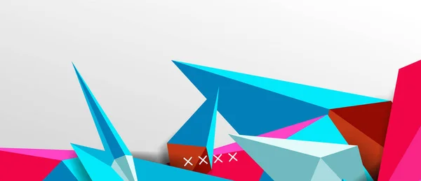 Illustration vectorielle de fond de forme abstraite basse 3d — Image vectorielle