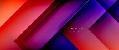 Kare şekiller bileşimi, akışkan geometrik soyut arkaplan. 3B gölge efektleri, modern tasarım şablonu