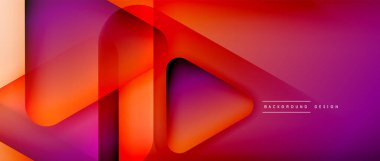 Üçgen geometrik soyut arkaplanı şekillendirir. Üç boyutlu gölge efektleri ve sıvı eğimleri. Metin mesajınız için modern üstüste bindirme formları duvar kağıdı