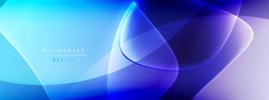 Vektör soyut arkaplan - sıvı kabarcıklar, gölgeler ve ışık efektleri ile sıvı gradyan şekiller. Metin için parlak tasarım şablonu