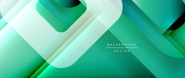 Çizgiler ve modern formlarla vektör geometrik arkaplan. Soyut yuvarlak şekiller, gölge ve ışık efektleri ile akışkan eğimli