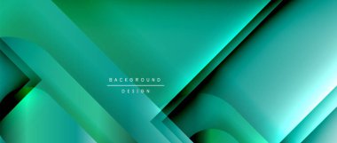 Çizgiler ve modern formlarla vektör geometrik arkaplan. Soyut yuvarlak şekiller, gölge ve ışık efektleri ile akışkan eğimli