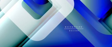 Çizgiler ve modern formlarla vektör geometrik arkaplan. Soyut yuvarlak şekiller, gölge ve ışık efektleri ile akışkan eğimli