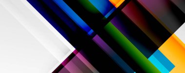 Gölge çizgileri, modern formlar, dikdörtgenler, kareler ve akışkan eğimlere sahip geometrik soyut arkaplanlar. Parlak renkli çizgiler serin arkaplanlar