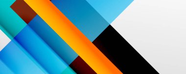 Gölge çizgileri, modern formlar, dikdörtgenler, kareler ve akışkan eğimlere sahip geometrik soyut arkaplanlar. Parlak renkli çizgiler serin arkaplanlar