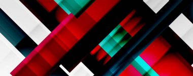 Gölge çizgileri, modern formlar, dikdörtgenler, kareler ve akışkan eğimlere sahip geometrik soyut arkaplanlar. Parlak renkli çizgiler serin arkaplanlar