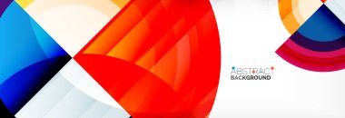 Yuvarlak şekiller, üçgenler ve daireler. Modern soyut arkaplan