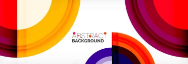 Yuvarlak şekiller, üçgenler ve daireler. Modern soyut arkaplan