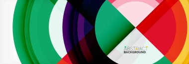 Yuvarlak şekiller, üçgenler ve daireler. Modern soyut arkaplan