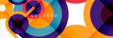 Kapaklar, afişler, el ilanları ve posterler ve diğer şablonlar için çemberler ve çizgiler soyut arkaplan