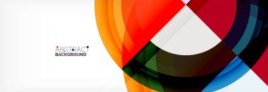 Yuvarlak şekiller, üçgenler ve daireler. Modern soyut arkaplan