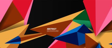 3d düşük poli soyut arka plan vektör çizimi