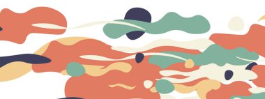 Moda sıvı biçimi, soyut tasarım şekilleri, pankartlar, broşürler, posterler, web iniş sayfaları, kapaklar veya pankartlar için dinamik vektör arkaplanı