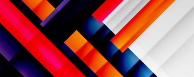 Gölge çizgileri, modern formlar, dikdörtgenler, kareler ve akışkan eğimlere sahip geometrik soyut arkaplanlar. Parlak renkli çizgiler serin arkaplanlar