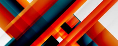 Gölge çizgileri, modern formlar, dikdörtgenler, kareler ve akışkan eğimlere sahip geometrik soyut arkaplanlar. Parlak renkli çizgiler serin arkaplanlar