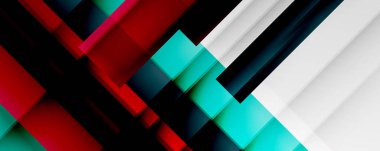 Gölge çizgileri, modern formlar, dikdörtgenler, kareler ve akışkan eğimlere sahip geometrik soyut arkaplanlar. Parlak renkli çizgiler serin arkaplanlar