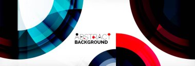 Yuvarlak şekiller, üçgenler ve daireler. Modern soyut arkaplan