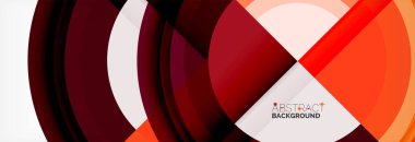 Yuvarlak şekiller, üçgenler ve daireler. Modern soyut arkaplan