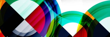 Yuvarlak şekiller, üçgenler ve daireler. Modern soyut arkaplan