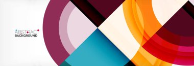 Yuvarlak şekiller, üçgenler ve daireler. Modern soyut arkaplan